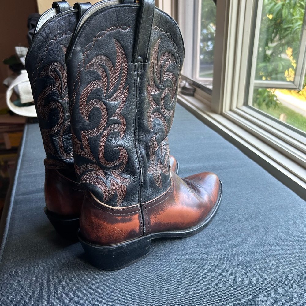 Durango Black and Brown Western Cowboy Boots, Men’s 8.5